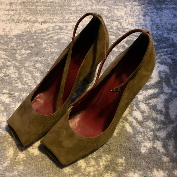 Yves Saint Laurent Shoes - Yves St Laurent Suede heels
